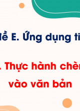 Chủ đề E - Bài 3 Thực hành chèn ảnh vào văn bản